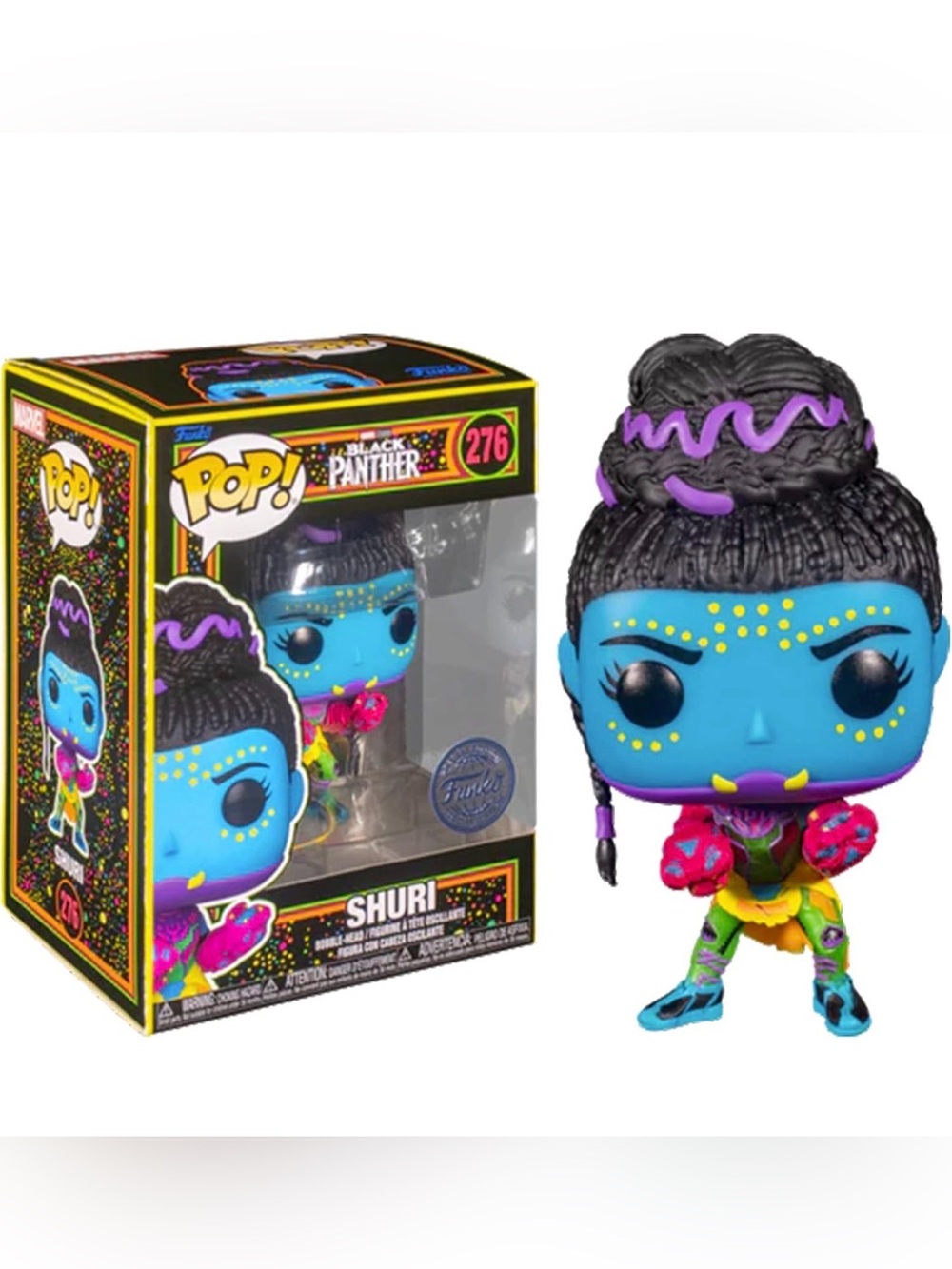 Funko Pop Black Panther Shuri #276 Blacklight Target Exclusive Vinyl Figure